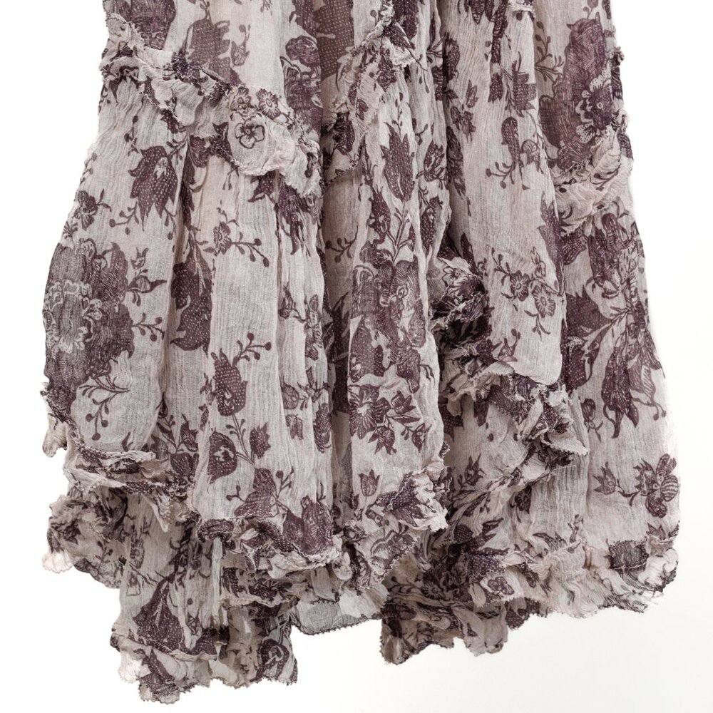 Zimmerman Juno Floating Aged Batik Floral Long-Sleeve Mini Dress - Picture 8 of 11